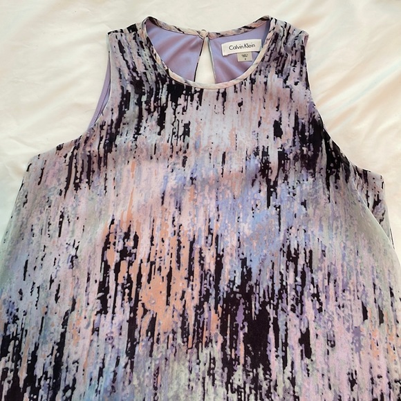 Calvin Klein Lilac Pattern Sleeveless Dress - Picture 6 of 7